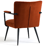 Кресло бархатное с подлокотниками на металлическом каркасе Oriel Retro Armchair варинант исполнения - 4 | Loft Concept в Тюмени