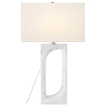 Настольная лампа на прямоугольном корпусе с тканевым абажуром One Piece Support варинант исполнения - 2 | Loft Concept в Тюмени