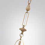 Подвесной светильник с круглым прозрачным плафоном и декоративной каменной вставкой Tectona  варинант исполнения - 6 | Loft Concept в Тюмени