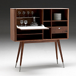 Дизайнерский комод-буфет на высоких ножках с выдвижными ящиками и открытыми полками Joshar варинант исполнения - 3 | Loft Concept в Тюмени