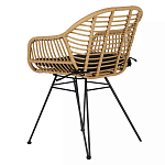 Стул с ротанговым плетением Wicker Half Chair с подлокотниками варинант исполнения - 3 | Loft Concept в Тюмени