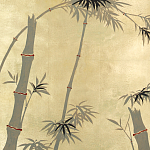Обои ручная роспись Bamboo Dark Lacquer on Deep Rich Gold gilded tea paper варинант исполнения - 1 | Loft Concept в Тюмени