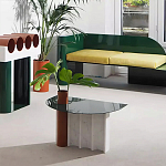 Дизайнерский журнальный стол с рельефным основанием Dutynor варинант исполнения - 4 | Loft Concept в Тюмени