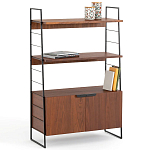 Стеллаж из стали и орехового дерева Derek Wood Rack варинант исполнения - 1 | Loft Concept в Тюмени