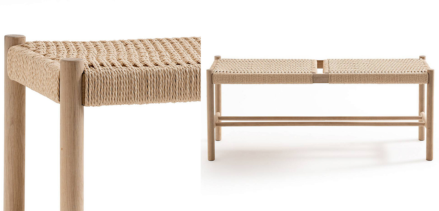 Банкетка Enzo Wicker Beige Banquet Банкетка Enzo Wicker Beige Banquet - Loft-Concept в Тюмени