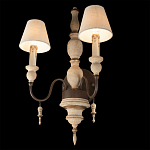 Бра с двумя конусовидными белыми тканевыми абажурами Terrain варинант исполнения - 4 | Loft Concept в Тюмени