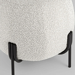 Пуф в ткани букле молочного цвета Pikelet варинант исполнения - 4 | Loft Concept в Тюмени