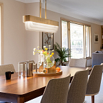 Люстра подвесная прямоугольная цвета латунь Kichler варинант исполнения - 8 | Loft Concept в Тюмени