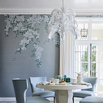 Обои ручная роспись Jasmine Standard colourway on Wood Ash slub silk варинант исполнения - 1 | Loft Concept в Тюмени