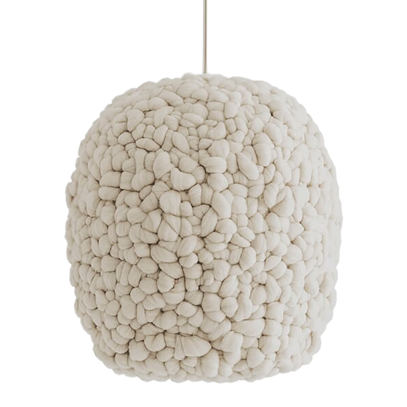 Светильник вязаный из шерсти Wool Lamp Cloud Бежевый Светильник вязаный из шерсти Wool Lamp Cloud Бежевый в Тюмени | Loft Concept