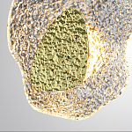 Бра с рельефным волнообразным стеклянным плафоном и вставкой из мрамора Liquid Stone варинант исполнения - 5 | Loft Concept в Тюмени