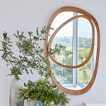 Ассиметричное зеркало в дубовой раме Infinity Symbol варинант исполнения - 2 | Loft Concept в Тюмени