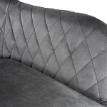 Стул с мягкой серой обивкой из велюра и подъемно-поворотным механизмом на черных колесиках Harper Gray варинант исполнения - 3 | Loft Concept в Тюмени