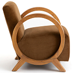 Кресло с круглыми деревянными подлокотниками Modesto Chair варинант исполнения - 3 | Loft Concept в Тюмени