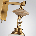 Бра со стеклянным плафоном конусообразной формы и декоративной вставкой из джута Tectona  варинант исполнения - 6 | Loft Concept в Тюмени