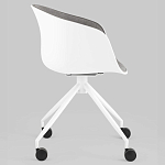 Офисное кресло из пластика с мягким сиденьем Eggshell Grey варинант исполнения - 4 | Loft Concept в Тюмени