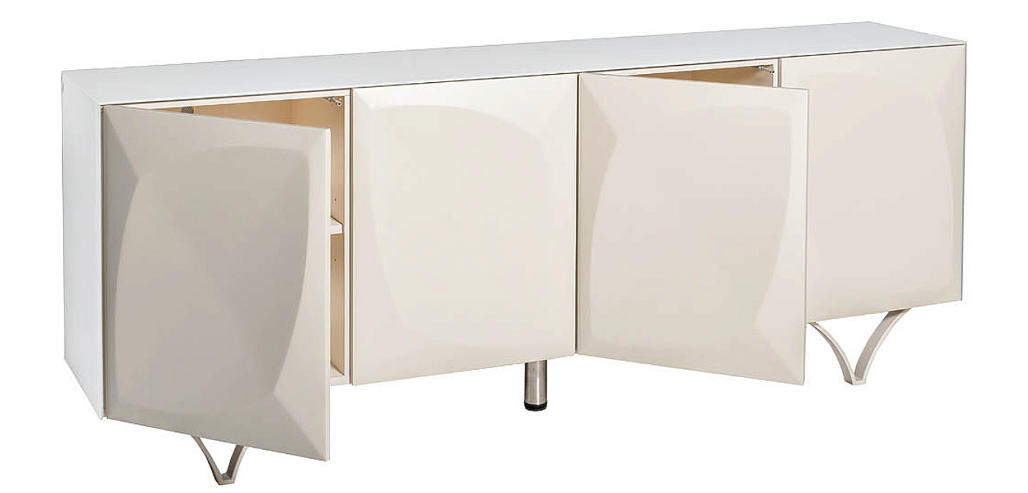 Комод с рельефным фасадом White Orchid Rectangular Белый Комод с рельефным фасадом White Orchid Rectangular Белый - Loft-Concept в Тюмени