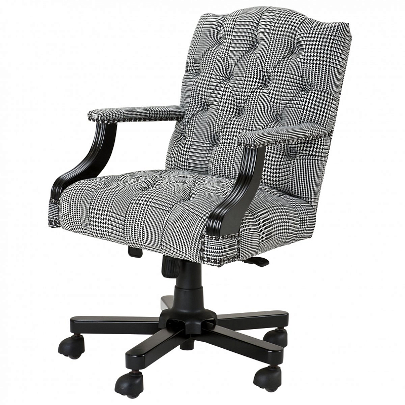 Офисное кресло Eichholtz Desk Chair Burchell black & white Черно-белый Черный Офисное кресло Eichholtz Desk Chair Burchell black & white Черно-белый Черный в Тюмени | Loft Concept