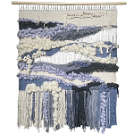 Современное ткачество гобелен в синих оттенках Blue Undine II варинант исполнения - 4 | Loft Concept в Тюмени