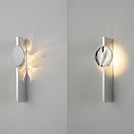 Бра с круглым зеркальным диском на прямоугольном соновании Reflection Circle Glow варинант исполнения - 3 | Loft Concept в Тюмени