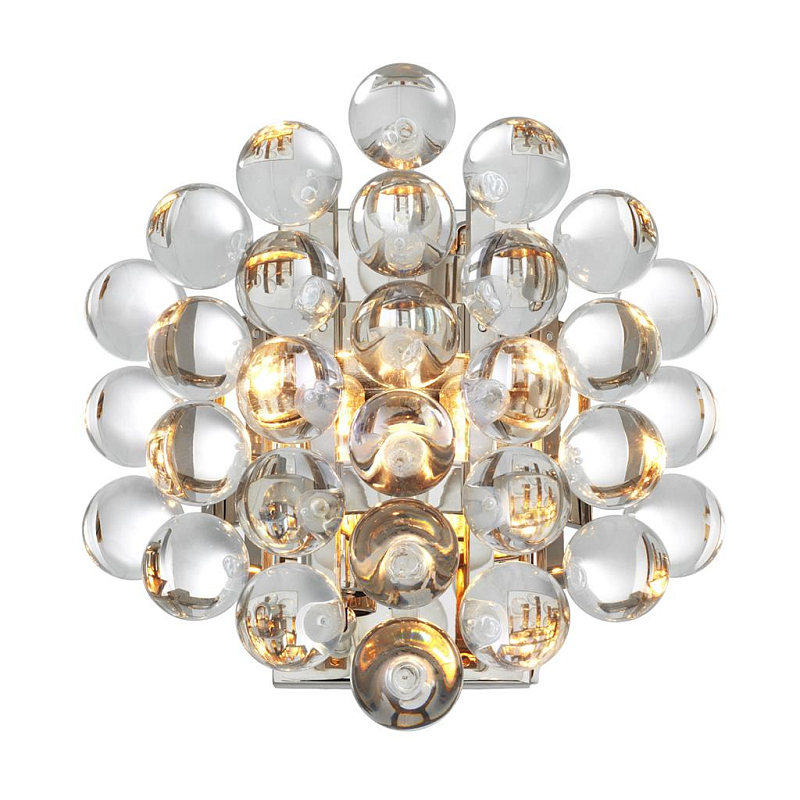 Бра Wall Lamp Mylo Nickel Никель Прозрачный (Transparent) Бра Wall Lamp Mylo Nickel Никель Прозрачный (Transparent) в Тюмени | Loft Concept