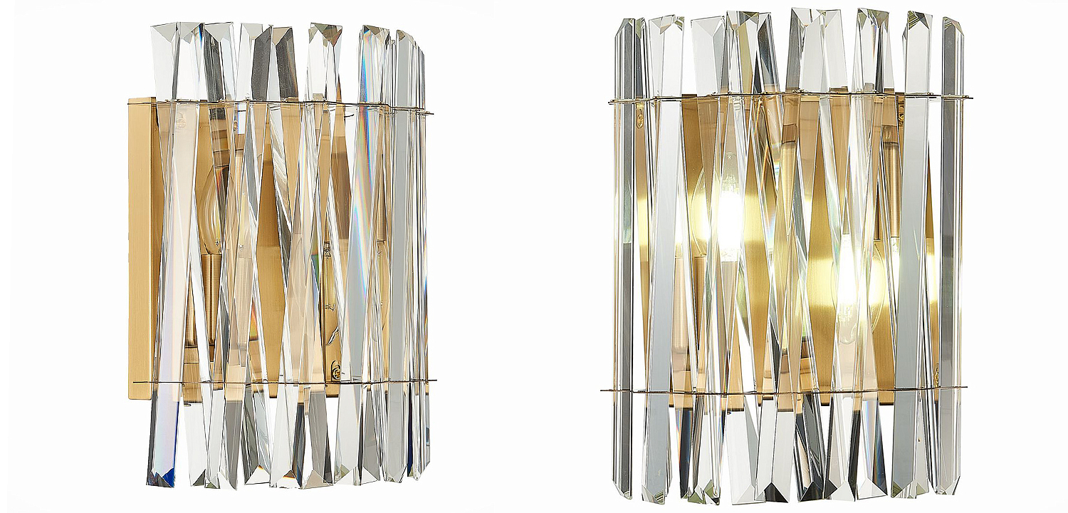 Бра Kaeden Glass Gold Wall Lamp Бра Kaeden Glass Gold Wall Lamp - Loft-Concept в Тюмени