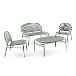 Зелёная скамья из стали Goodwin Metal Bench Green варинант исполнения - 8 | Loft Concept в Тюмени