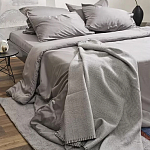 Плед из шерсти мериноса серого цвета 130×180 см Gray Waves варинант исполнения - 8 | Loft Concept в Тюмени