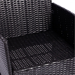 Обеденный комплект из искуственного ротанга Vintara черный варинант исполнения - 6 | Loft Concept в Тюмени