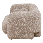 Дизайнерский двухместный диван с мягкими спинкой и подлокотниками светло-коричневый с принтом Madelaine Sofa Cocoa варинант исполнения - 4 | Loft Concept в Тюмени