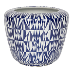 Кашпо с орнаментом в сочетании белого и синего цвета Artistic Flowerpot варинант исполнения - 1 | Loft Concept в Тюмени