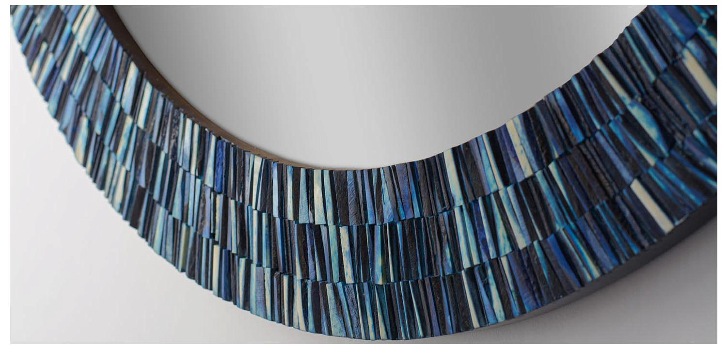 Зеркало Bone Inlay Round Mirror Зеркало Bone Inlay Round Mirror - Loft-Concept в Тюмени