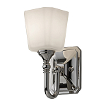 Бра для ванных комнат с белым матовым плафоном квадратной формы на основании цвета хром Feiss варинант исполнения - 1 | Loft Concept в Тюмени