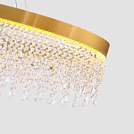 Люстра подвесная овальная с хрустальными подвесками Crystal Art  варинант исполнения - 2 | Loft Concept в Тюмени