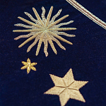 Обои с вышивкой ручной работы Cosmos Original colourway on velvet варинант исполнения - 3 | Loft Concept в Тюмени