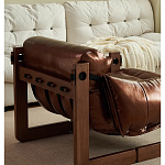 Кресло-диван кожаное на деревянном каркасе Medieval Furniture варинант исполнения - 5 | Loft Concept в Тюмени