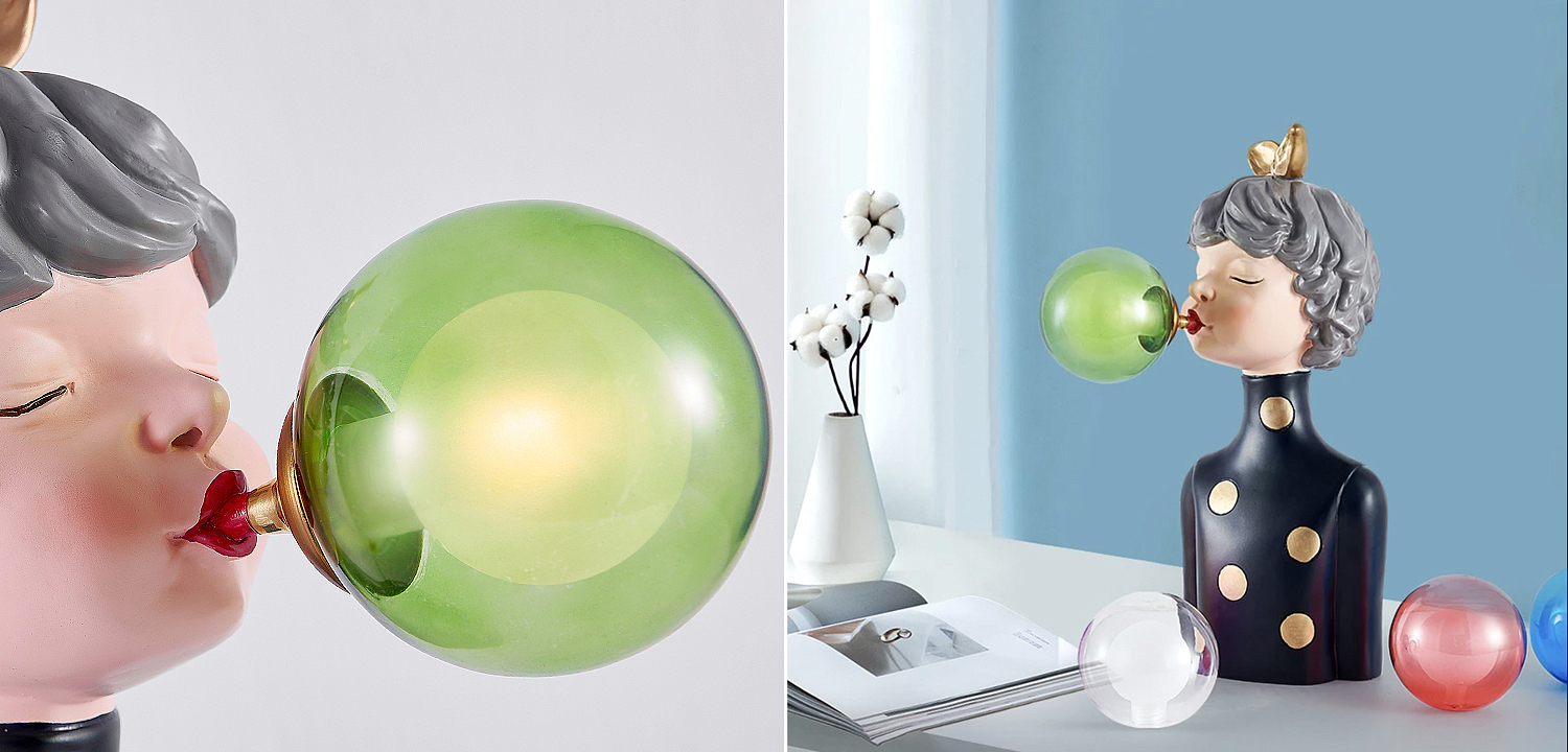 Настольная лампа Bubble Gum Table Lamp green Настольная лампа Bubble Gum Table Lamp green - Loft-Concept в Тюмени