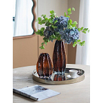 Ваза стеклянная янтарного цвета с текстурированным силуэтом Carambola варинант исполнения - 6 | Loft Concept в Тюмени