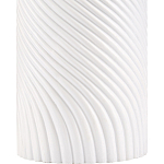 Настольная лампа с белым фактурным корпусом и черным абажуром Twisted варинант исполнения - 1 | Loft Concept в Тюмени