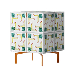 Тумба  с рисунком Short Pina Colada Orange варинант исполнения - 3 | Loft Concept в Тюмени