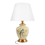 Настольная лампа бежевая с изображением птиц Slip Away варинант исполнения - 1 | Loft Concept в Тюмени