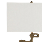 Настольная лампа с фигурным каркасом и прямоугольным тканевым абажуром Brutalist Profile варинант исполнения - 2 | Loft Concept в Тюмени