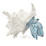 Статуэтка голубой рак с белой раковиной Marine Accessories варинант исполнения - 1 | Loft Concept в Тюмени