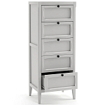 Комод узкий с 5-ю ящиками серый Silva Grey Chest of Drawers варинант исполнения - 3 | Loft Concept в Тюмени
