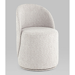 Пуф Loreen со спинкой вращающийся букле светло-серый варинант исполнения - 1 | Loft Concept в Тюмени