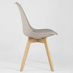 Стул с основой из пластика и мягким сиденьем Arvika Beige варинант исполнения - 2 | Loft Concept в Тюмени