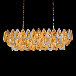 Люстра овальная с многослойными белыми и прозрачными подвесками Character Chandelier варинант исполнения - 2 | Loft Concept в Тюмени