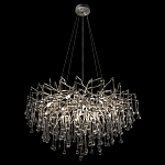 Люстра подвесная с прозрачными стеклянными подвесками в форме капель Диаметр 80 см Droplet Chandelier варинант исполнения - 5 | Loft Concept в Тюмени