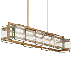 Люстра прямоугольная из толстого литого стекла Cast Glass варинант исполнения - 2 | Loft Concept в Тюмени