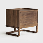Прикроватный деревянный столик с 2-мя ящиками Moon Walnut Furniture варинант исполнения - 12 | Loft Concept в Тюмени